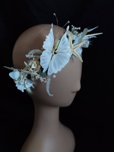 Kelebek Detaylı Gelin Tacı